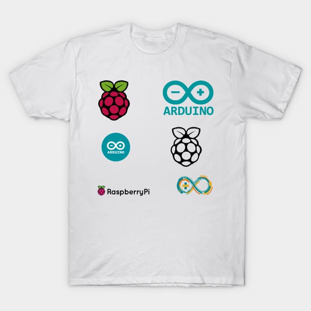 raspberry pi arduino sticker set T-Shirt by yourgeekside